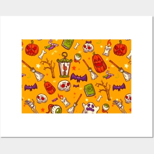 Halloween pattern Posters and Art